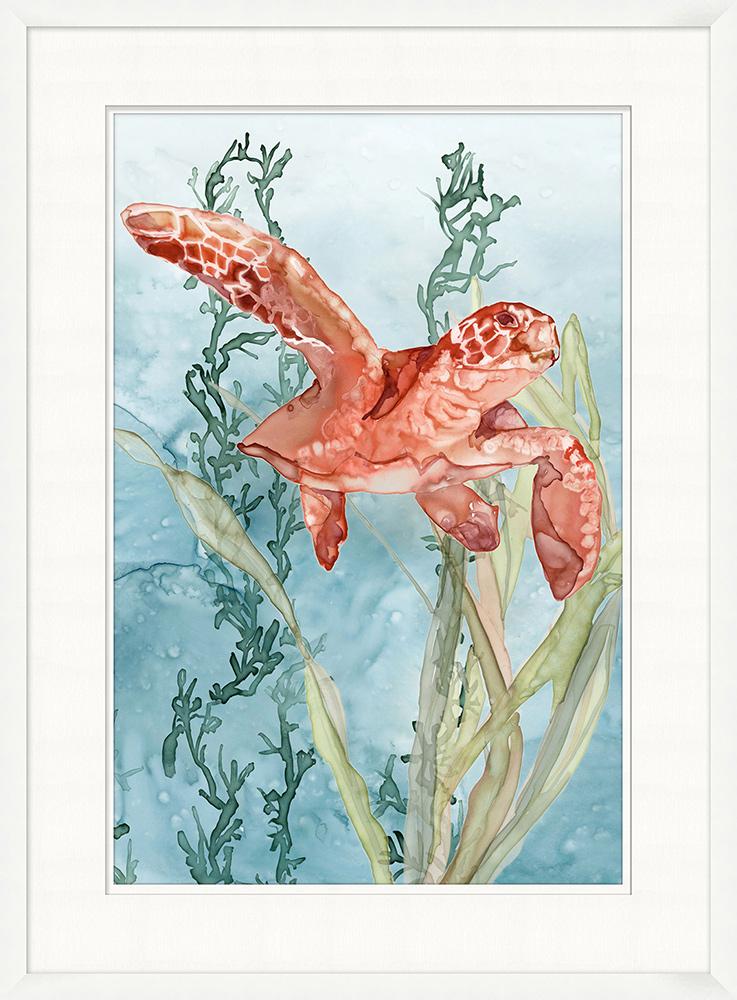 Wendover Art Group - Swimming Turtle 2, Matte White - WCL1773 veiw 1
