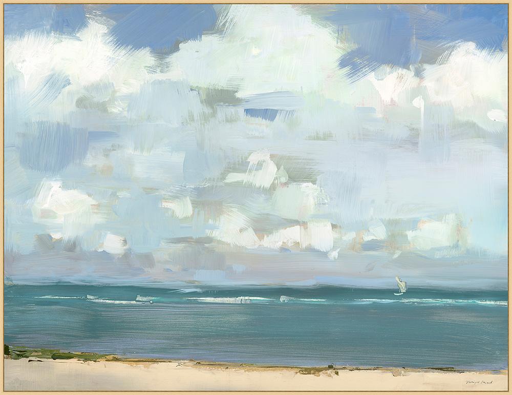 Wendover Art Group - Teal Sea, Floater Frame - Natural - WCL2728 veiw 1