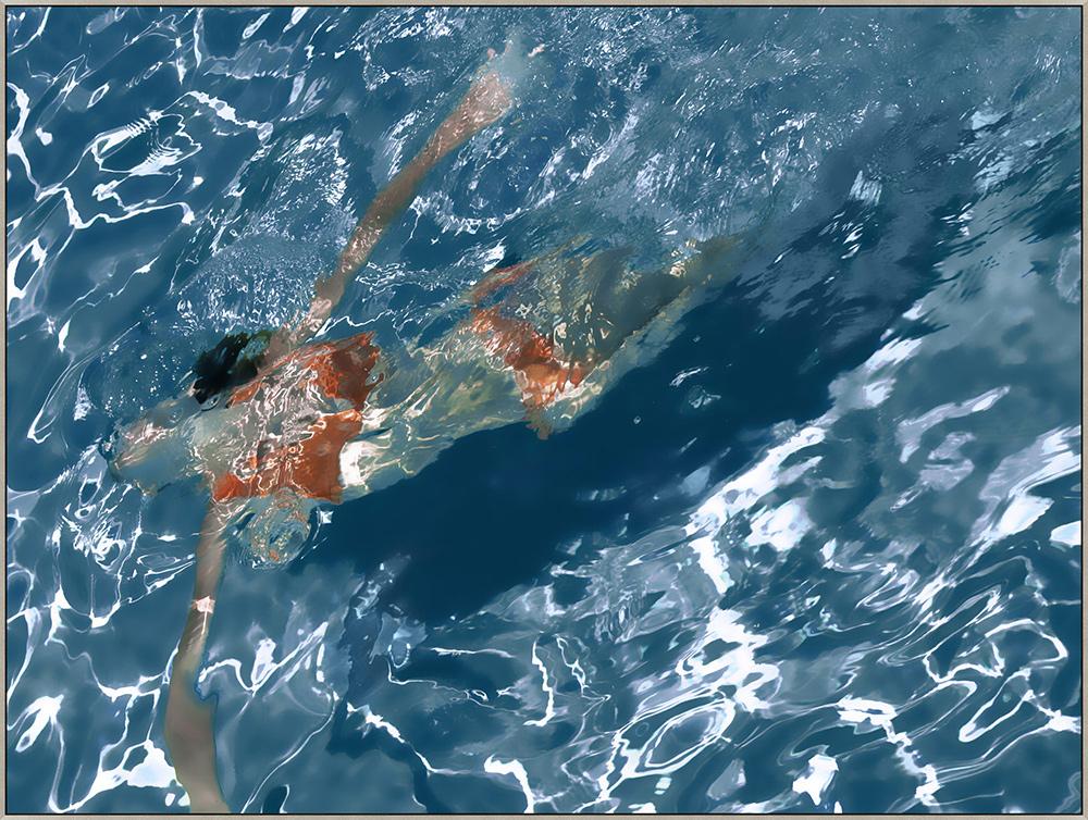 Wendover Art Group - Thom Filicia Summer Swim, Floater Frame - Gray - WTFH0468 veiw 1