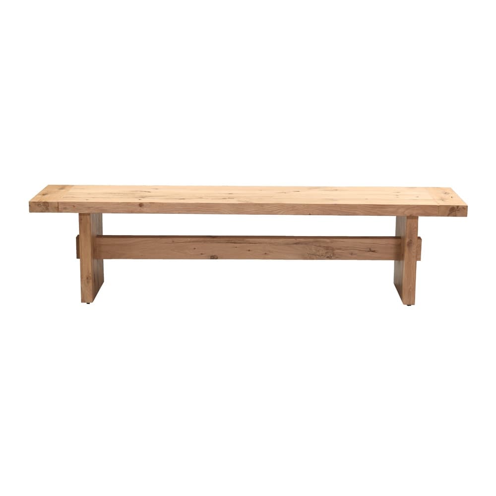 World Interiors - Alpine 74in Bench in Distressed Oak - ZWALPBN74DO veiw 1