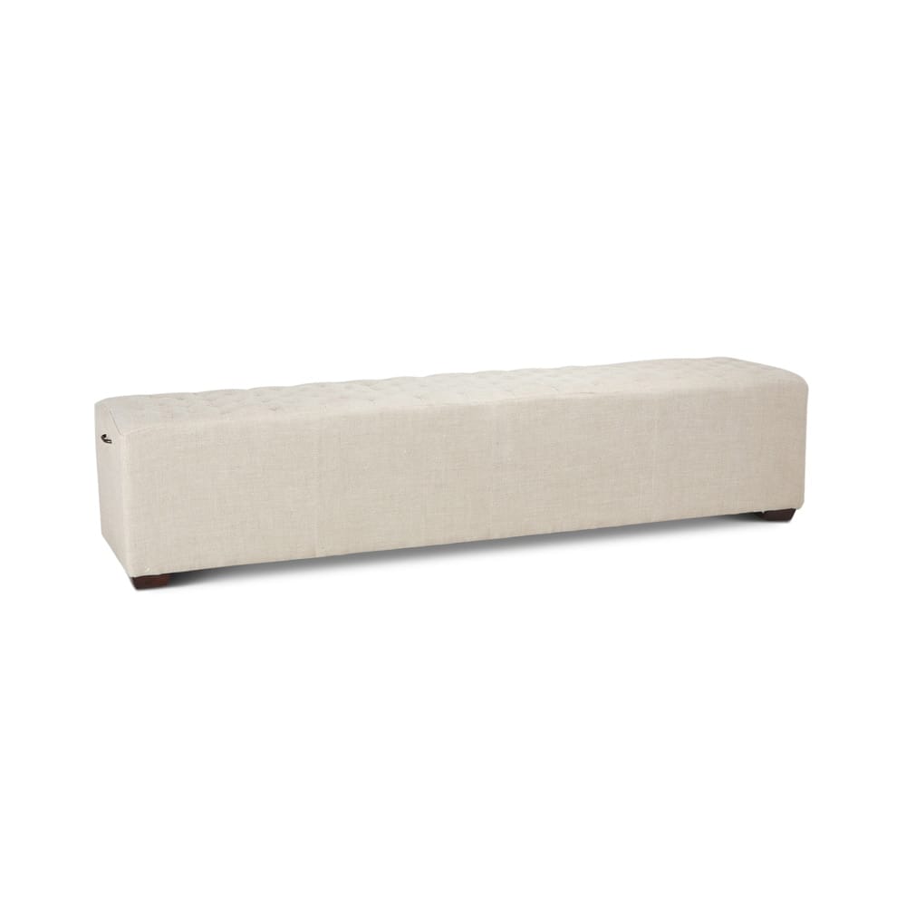 World Interiors - Arabella 59in Bench in Beige Linen - ZWAA138S veiw 1
