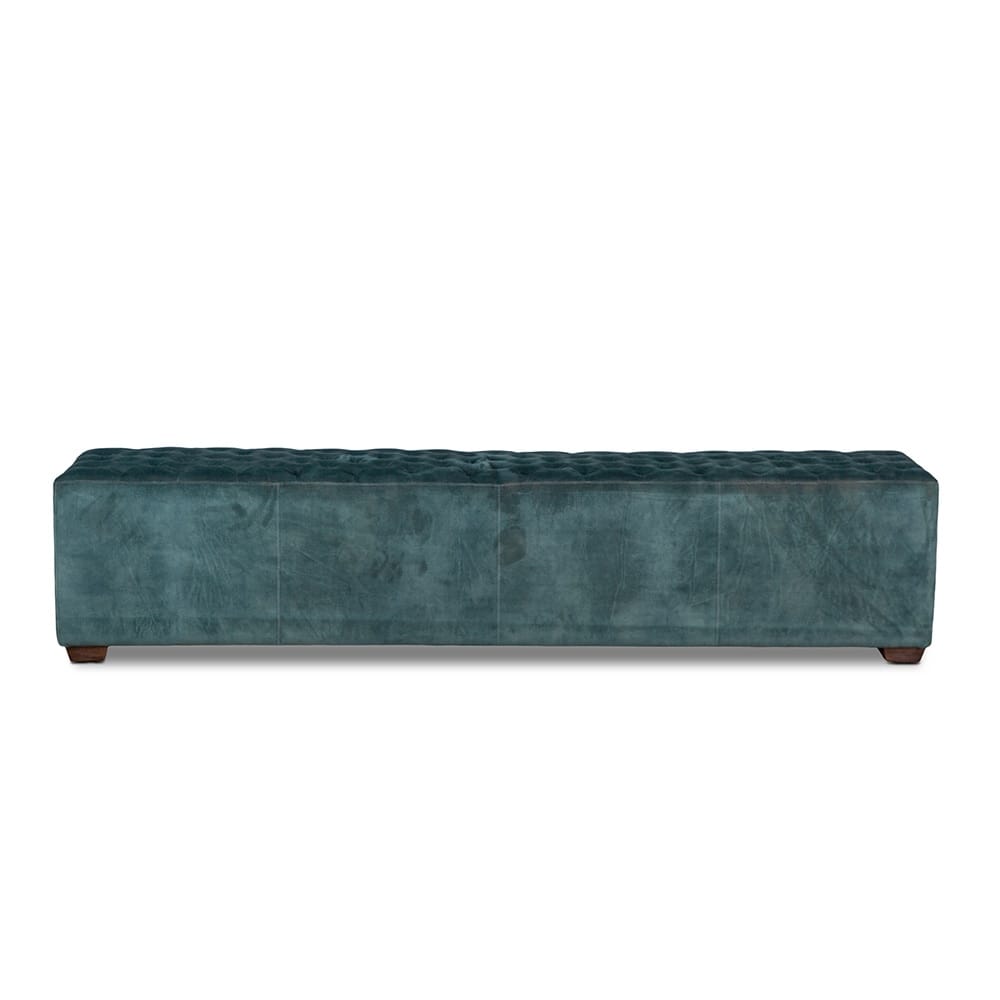 World Interiors - Arabella 79in Bench in Green Velvet - ZWAAWG11 veiw 1
