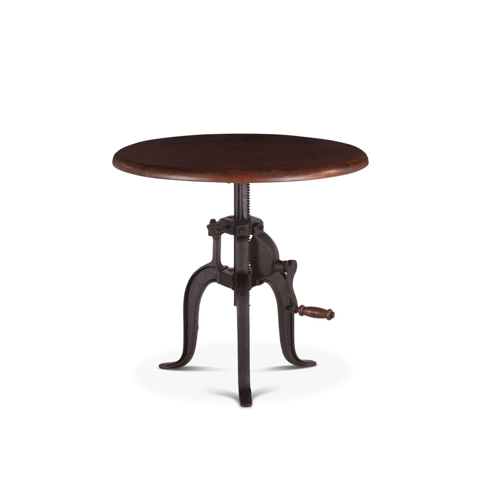 World Interiors - Artezia 24in Height Adjustable Crank Side Table in Acacia with Walnut Finish - ZWAT24WN_CLOSEOUT veiw 1