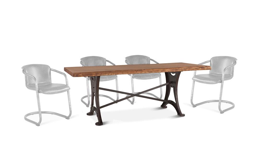 World Interiors - Blayne 106in Dining Table in Live Edge Acacia with Walnut Finish - ZWBADT106R veiw 1