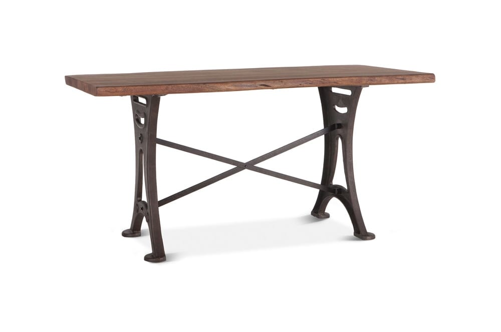 World Interiors - Blayne 72in Gathering Table in Live Edge Acacia with Walnut Finish - ZWBAGT72 veiw 1