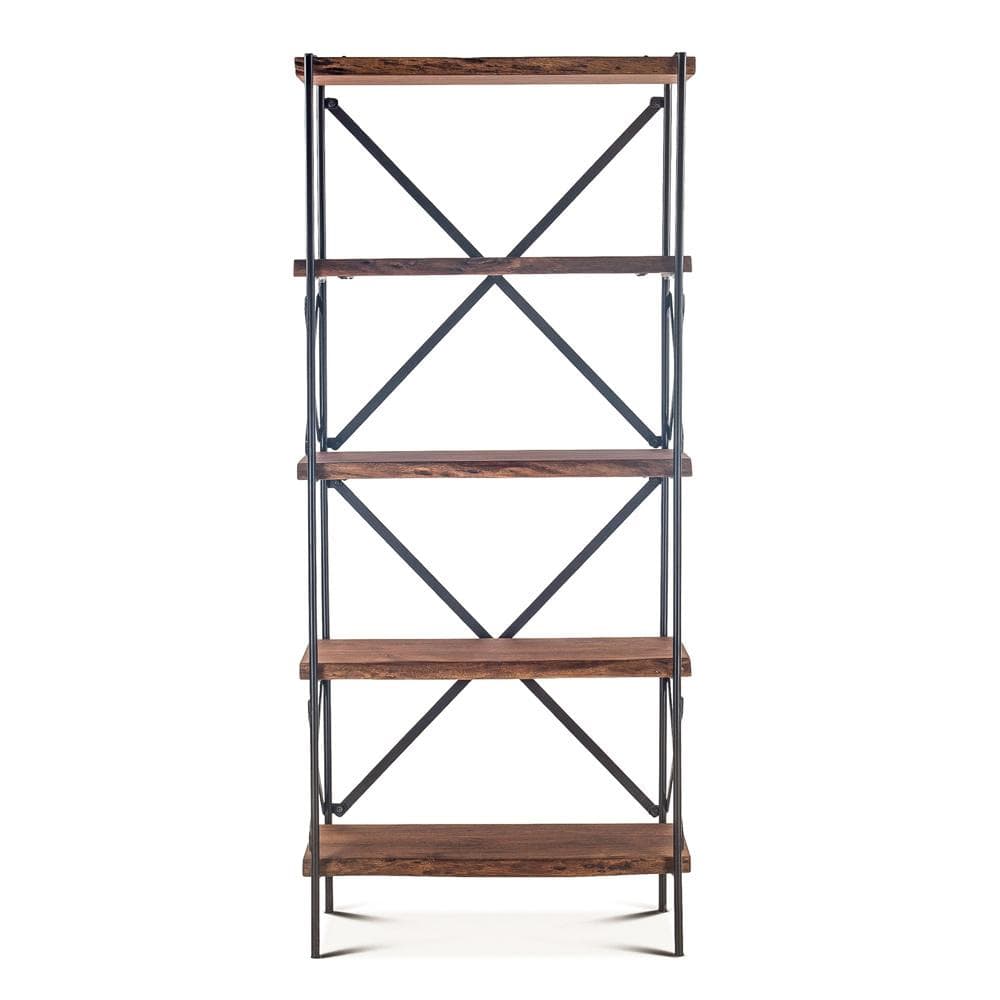 World Interiors - Blayne 78in Tall Shelf in Acacia with Walnut Finish - ZWBABS34RW veiw 1