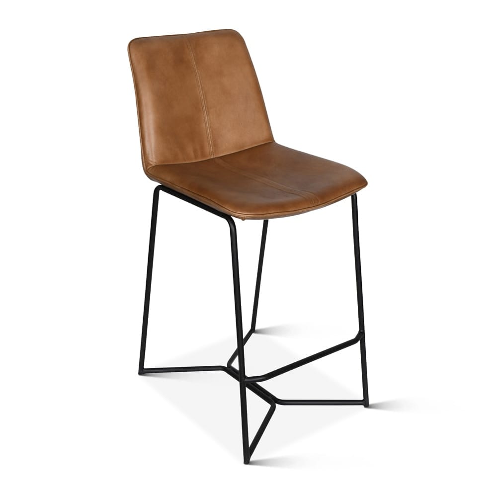 World Interiors - Brisbane Counter Chair in Hand Washed Taupe - ZWBRIMCC-TE veiw 1