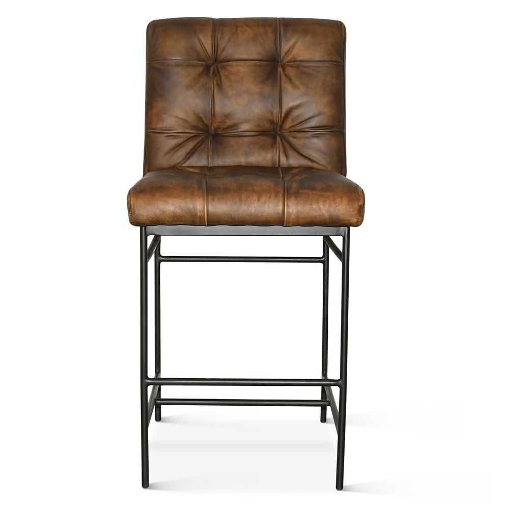 World Interiors - Brisbane Stockton Counter Chair in Antique Whiskey - ZWBRISKCCAW veiw 1