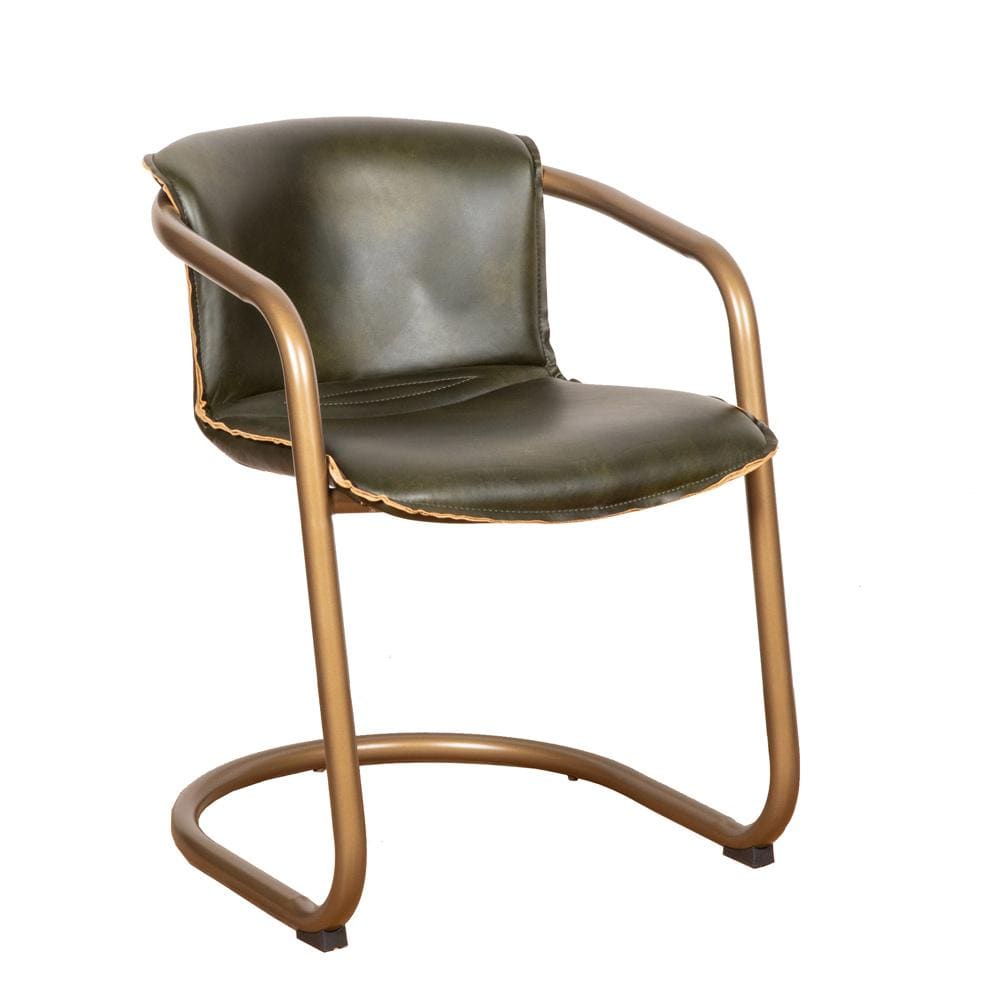 World Interiors - Chiavari Leather Dining Chair in Emerald Green - ZWCIDC22EG veiw 1