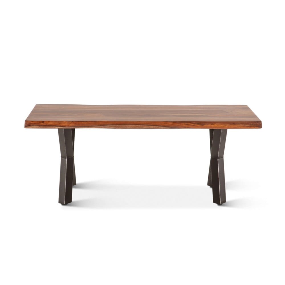 World Interiors - Elliston 46in Coffee Table in Sheesham and Matte Black Iron - ZWELSCT46NA veiw 1