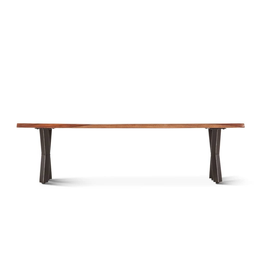 World Interiors - Elliston 68in Dining Bench in Sheesham and Matte Black Iron - ZWELSBN68NA veiw 1