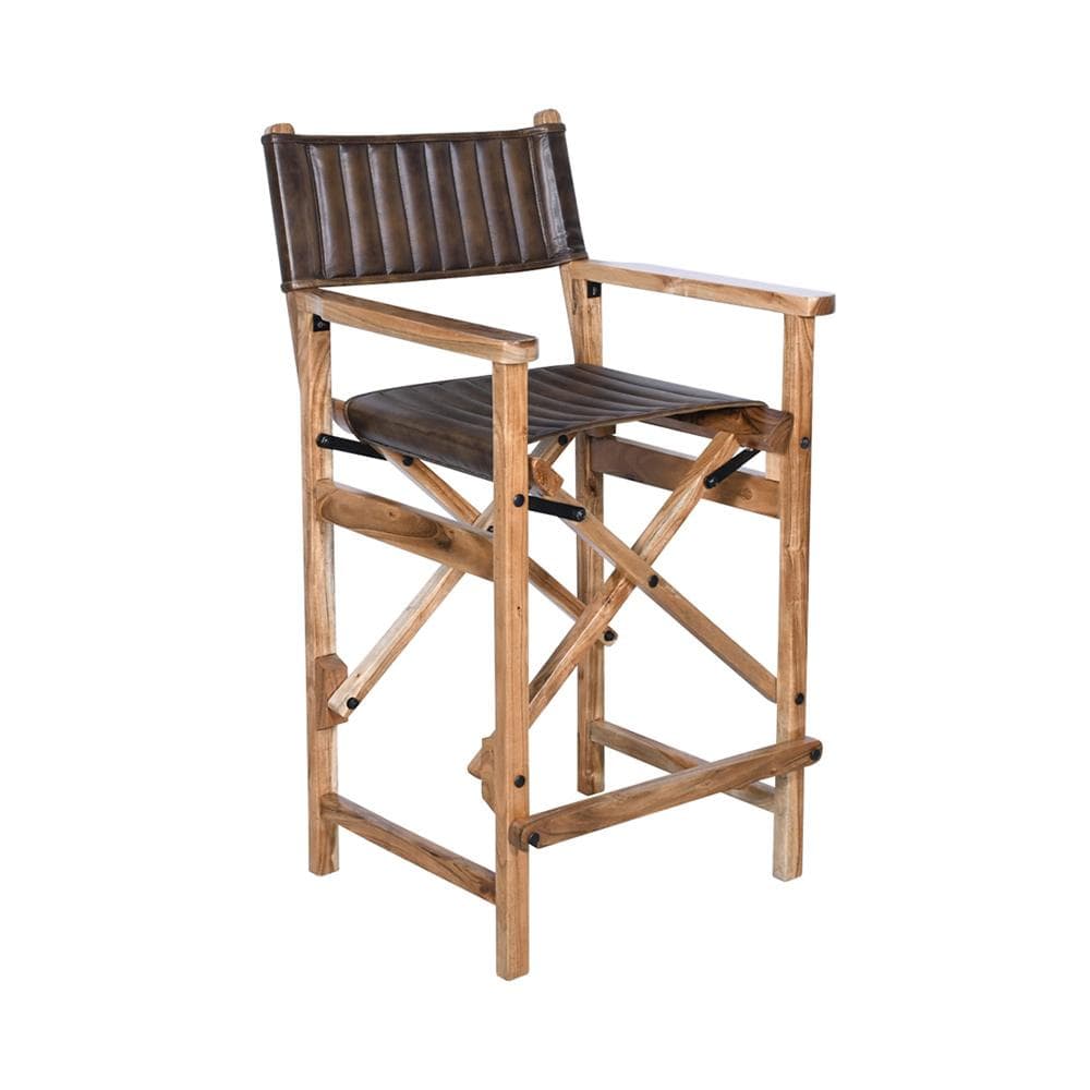 World Interiors - Galway Folding Bar Chair in Antique Whiskey - ZWGALFBCAW veiw 1