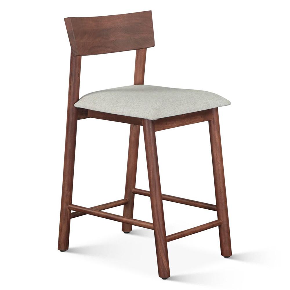 World Interiors - Hampton Upholstered Counter Chair in Walnut - ZWHMPCCW veiw 1