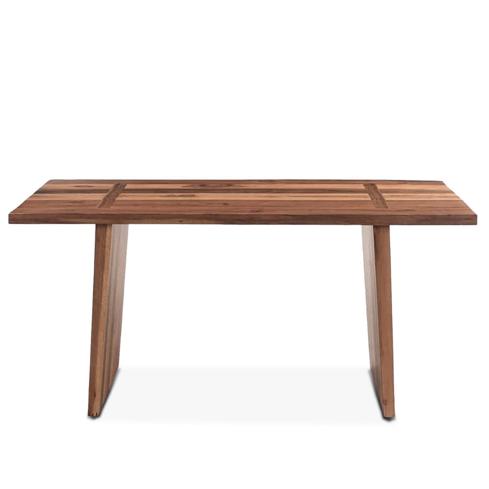 World Interiors - Madrid Modern Natural Teak Wood Dining Table - ZWMADDT80 veiw 1