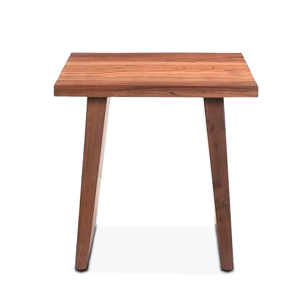 World Interiors - Madrid Modern Natural Teak Wood Side Table - ZWMADST24_CLOSEOUT veiw 1