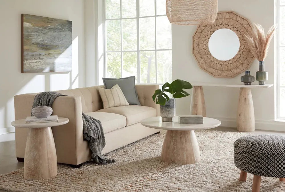 World Interiors - Palm Desert 60" Console Table in White Marble with Mod Base - ZWPDCN60WM view 4