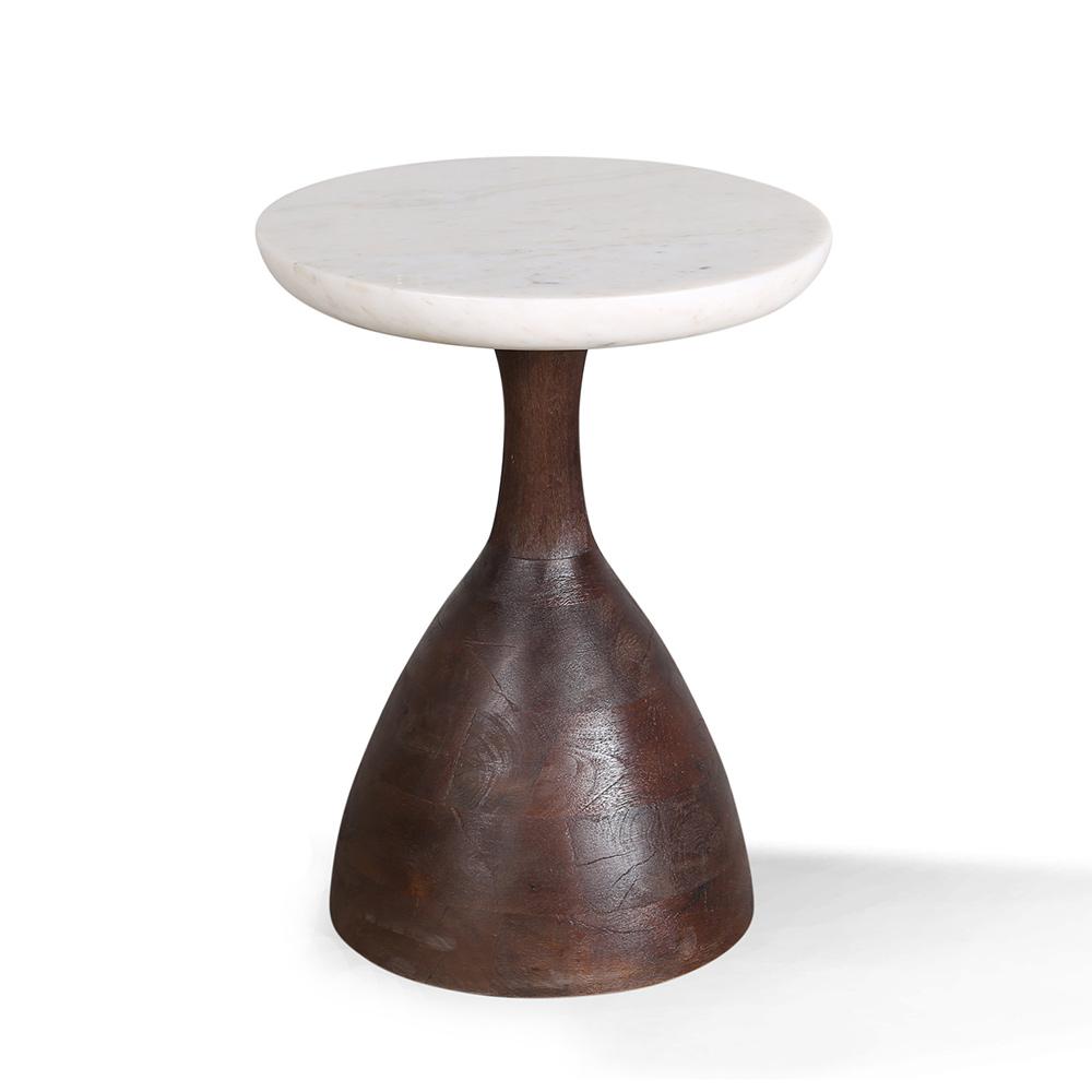 World Interiors - Palm Desert Modern Marble Side Table - ZWPDMST1_CLOSEOUT veiw 1