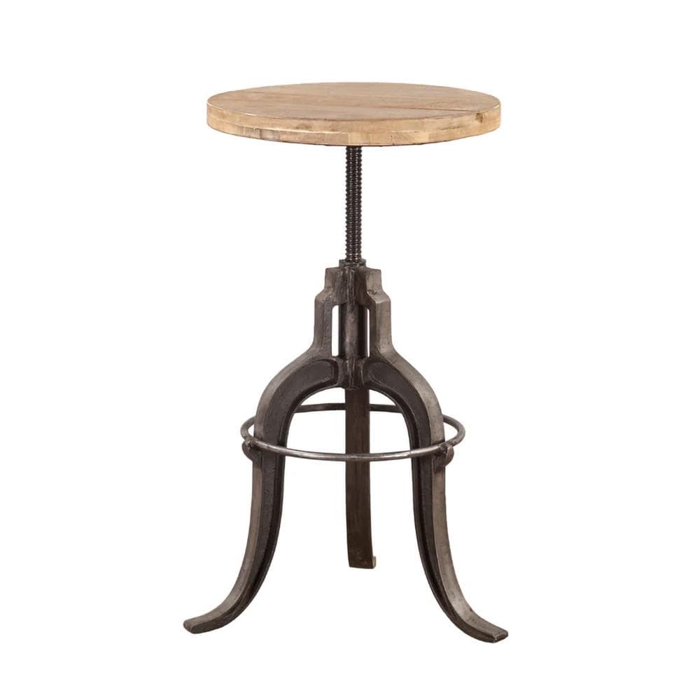 World Interiors - Paxton 16in Reclaimed Wood Adjustable Stool Oiled Teak - ZWPAXSTL16OT_CLOSEOUT veiw 1