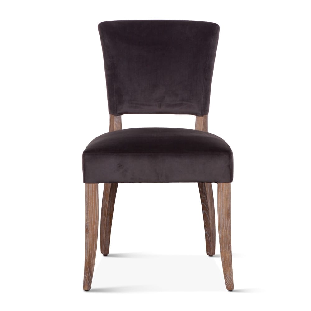 World Interiors - Portia Side Chair in Asphalt Velvet with Napoleon Legs - ZWPA414AV veiw 1