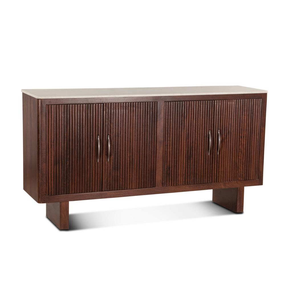 World Interiors - Positano 68in Mango Wood and White Marble Sideboard - ZWPOSSB68WM_CLOSEOUT veiw 1