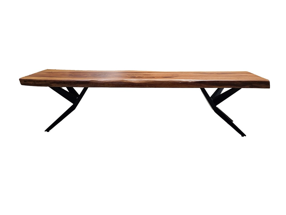 World Interiors - Rosewood 90in Bench in Natural Sheesham - ZWROS90BNNS veiw 1