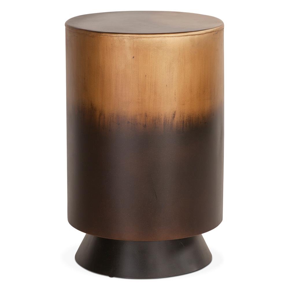 World Interiors - St. George 15in Side Table in Oxidized Brass - ZWSTGST15XB_CLOSEOUT veiw 1