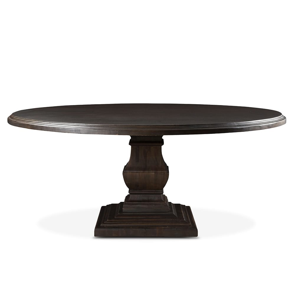 World Interiors - Toulon 72in Round Dining Table in Vintage Brown - ZWTLNRD72 veiw 1
