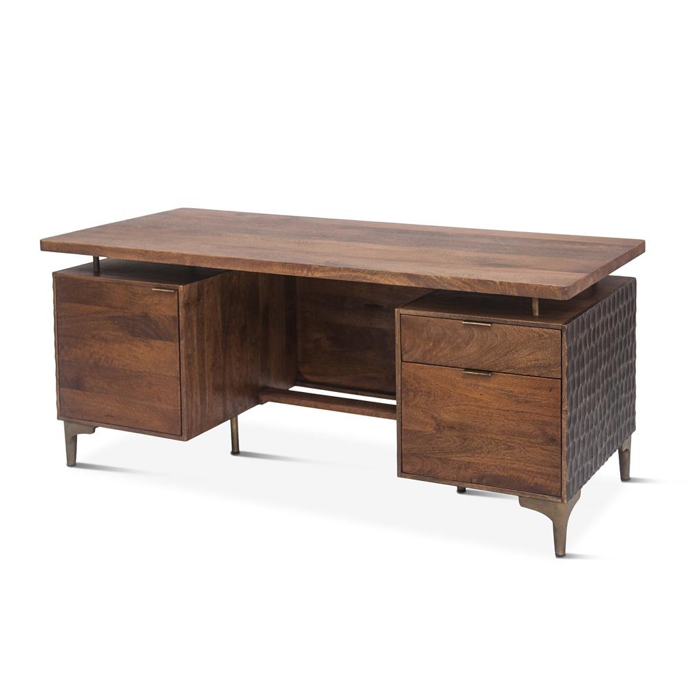 World Interiors - Vallarta Office Desk in Mango Wood with Two Tone Finish - ZWSCOD66TT veiw 1