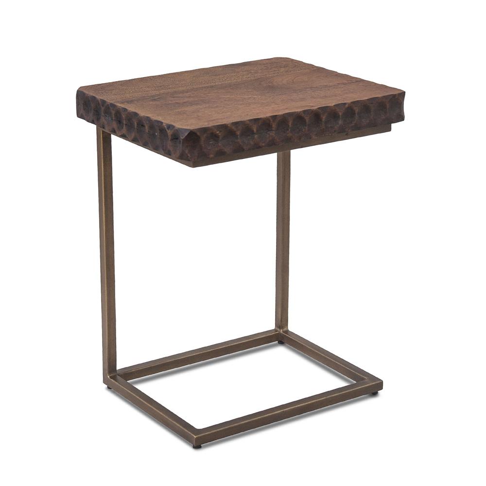 World Interiors - Vallarta Side Table in Mango Wood with Two Tone Finish - ZWSCST18TT veiw 1