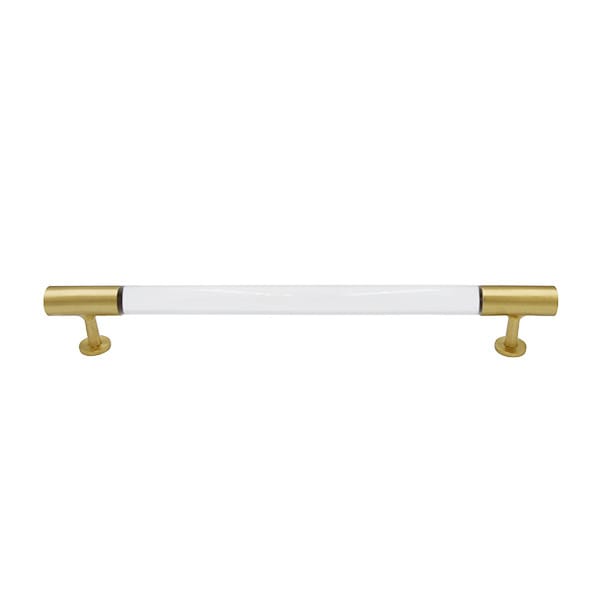 Worlds Away - Acrylic Pole Handle With Antique Brass Ends - MAREN HABR view 1