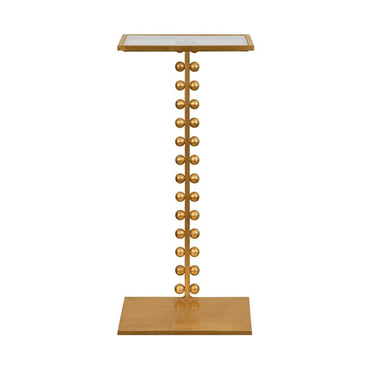 Worlds Away - Ball Lined Cigar Table With Glass Top In Gold Leaf - FOSTER G view 2