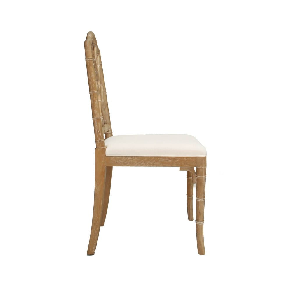 Worlds Away - Bamboo Dining Chair In Cerused Oak - FAIRFIELD CO view 3