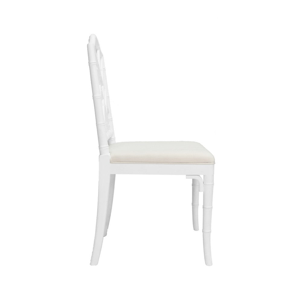 Worlds Away - Bamboo Dining Chair In White Lacquer - FAIRFIELD WH view 3