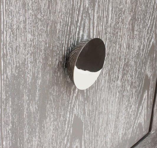 Worlds Away - Convex Modern Round Nickel Knob - LINDHURST HN view 2