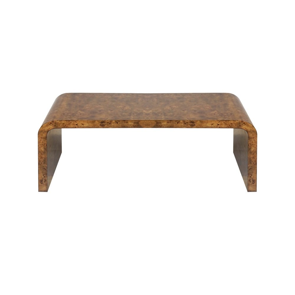 Worlds Away - Dark Burlwood Waterfall Coffee Table - NEWBURY DBW view 2