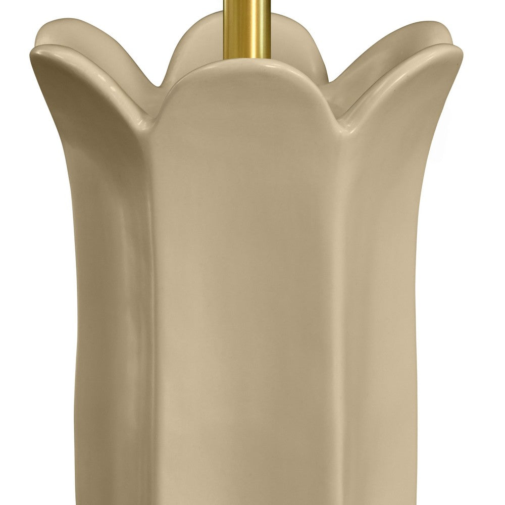 Worlds Away - Floral Ceramic Table Lamp In White Glaze - LYLA BG view 3
