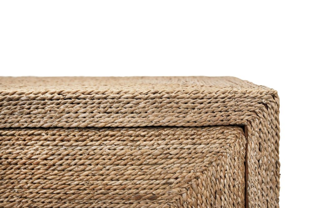 Worlds Away - Four Door Buffet With Satin Brass Hardware And Foot Caps In Wrapped Rope - CASEY view 7