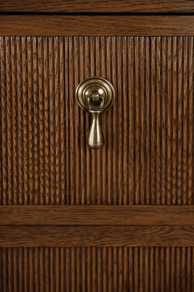 Worlds Away - Four Drawer Chest With Fluted Drawer Fronts In Provincial Brown Oak - PASCAL PBO view 7