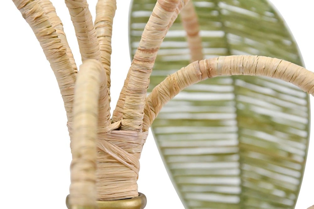 Worlds Away - Green And Natural Paper Rafia Table Lamp With Brass Details - SOLA view 5