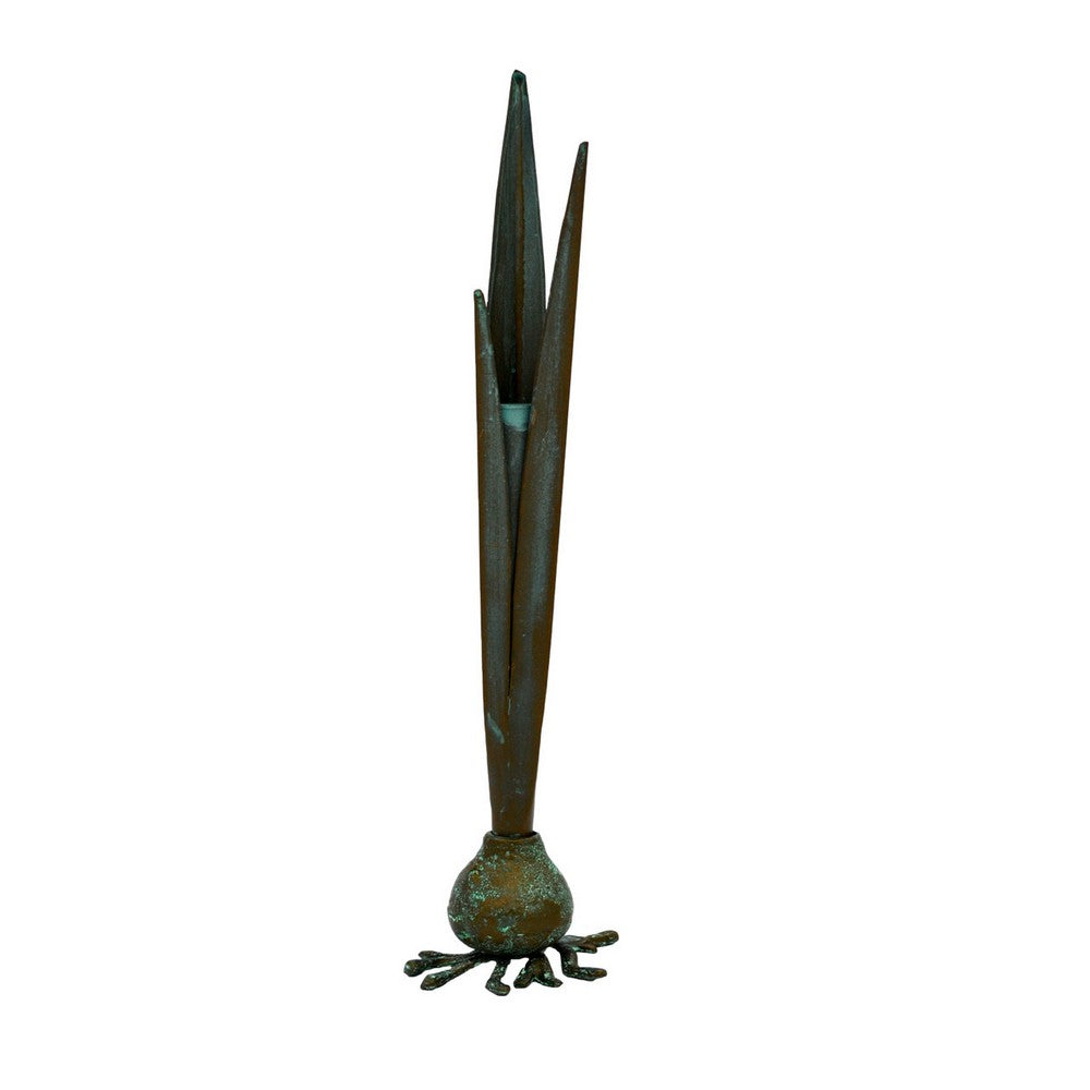 Worlds Away - Handcrafted Garlic Bud Vase Verdigris - GARLIC BUD VG view 1