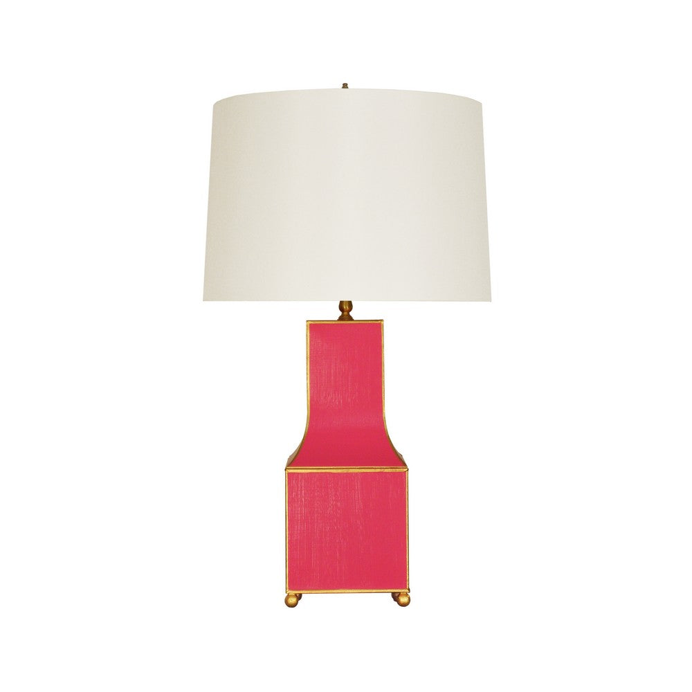Worlds Away - Handpainted Pagoda Table Lamp In Pink With Gold Trim - RENATA PI view 1