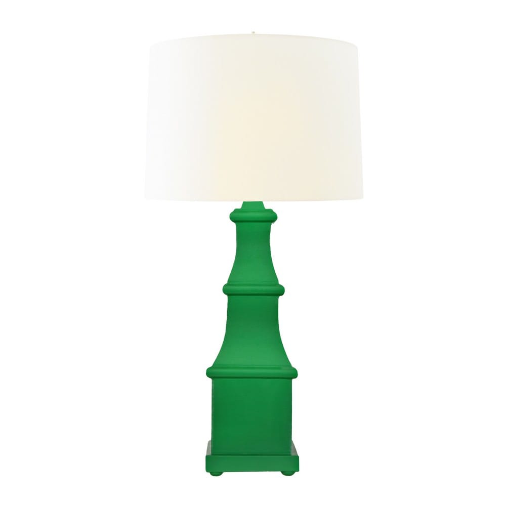 Worlds Away - Handpainted Tiered Tole Table Lamp In Green - ALLEGRA GR view 2