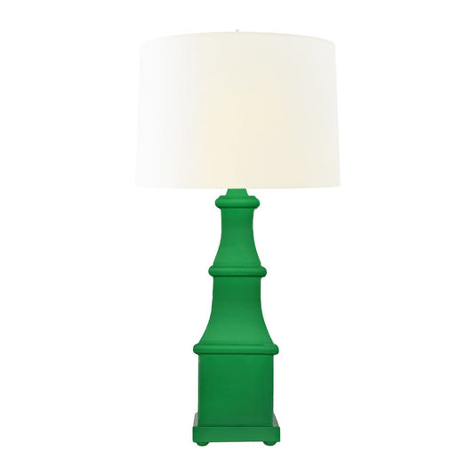 Worlds Away - Handpainted Tiered Tole Table Lamp In Green - ALLEGRA GR view 2