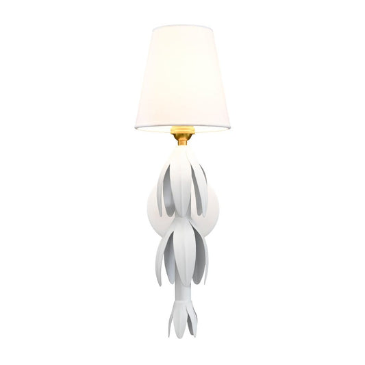 Worlds Away - Handpainted Tole Petal Sconce In White - TINSLEY WH view 2