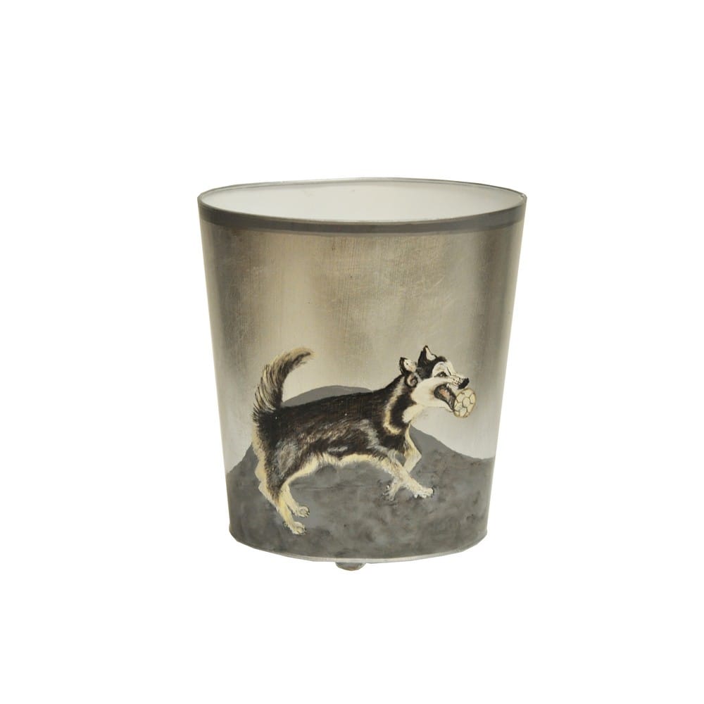 Worlds Away - Husky Wastebasket - WBHUSKY view 1
