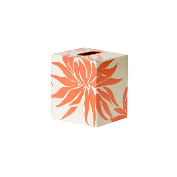 Worlds Away - Kleenex Box - Dahlia Cream Orange - KBDAHLIAOR view 1