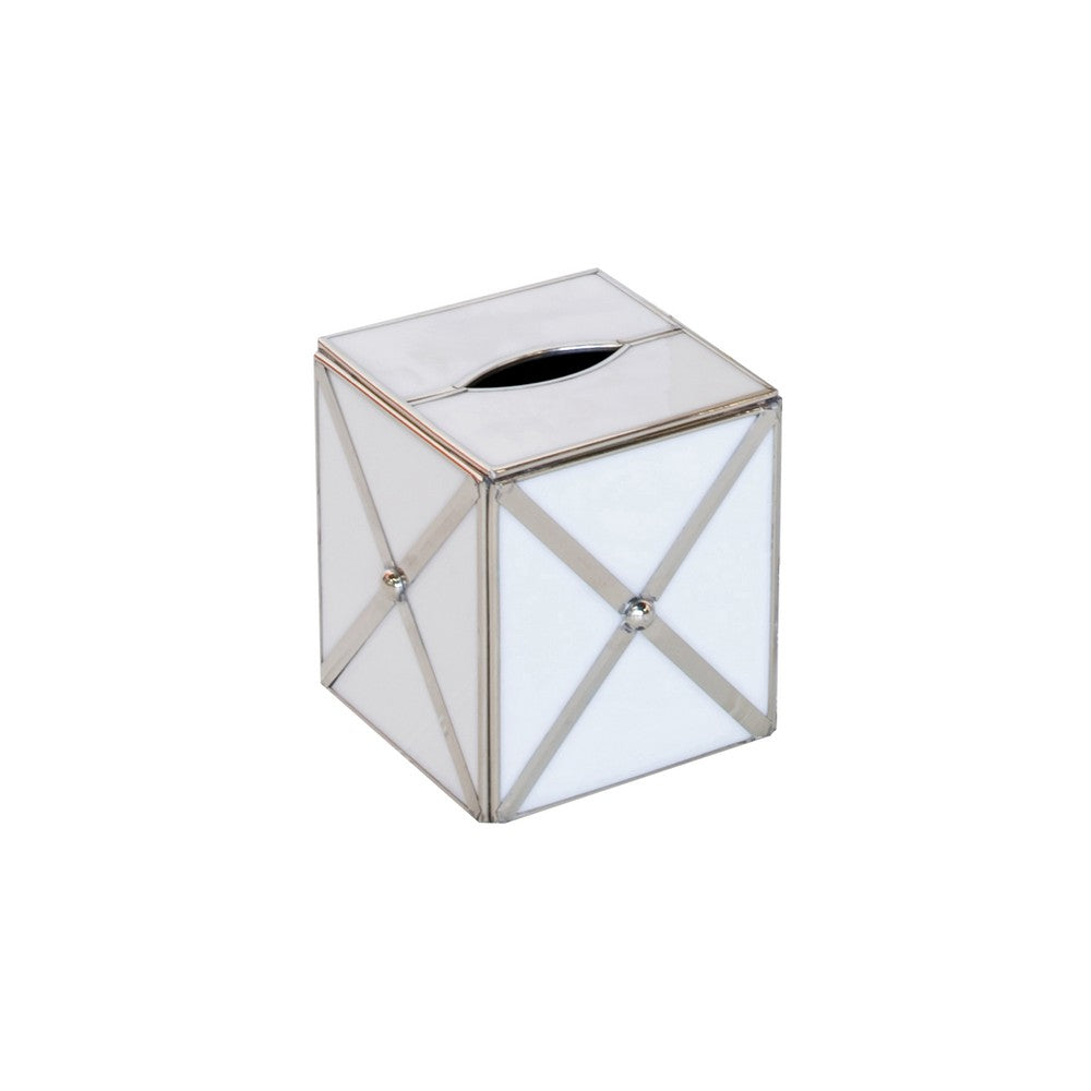 Worlds Away - Kleenex White Glass Xhatch - KBCLARO view 1