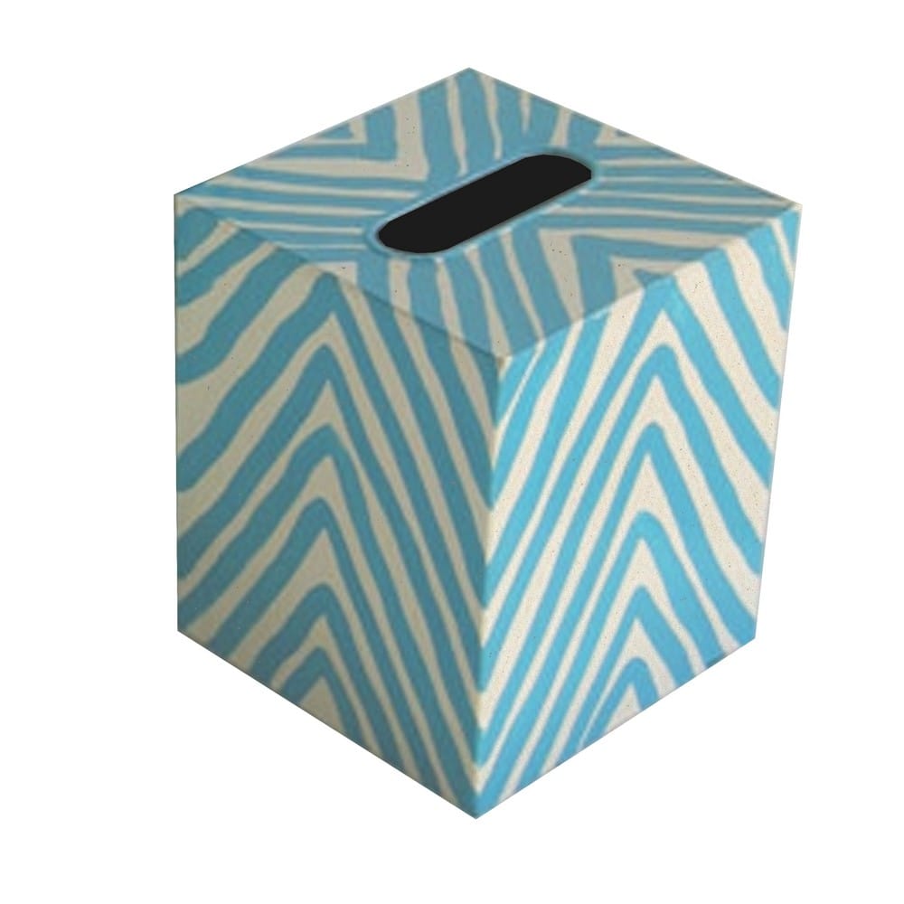 Worlds Away - Kleenex Zebra Turquoise & Cream - KBZET view 1