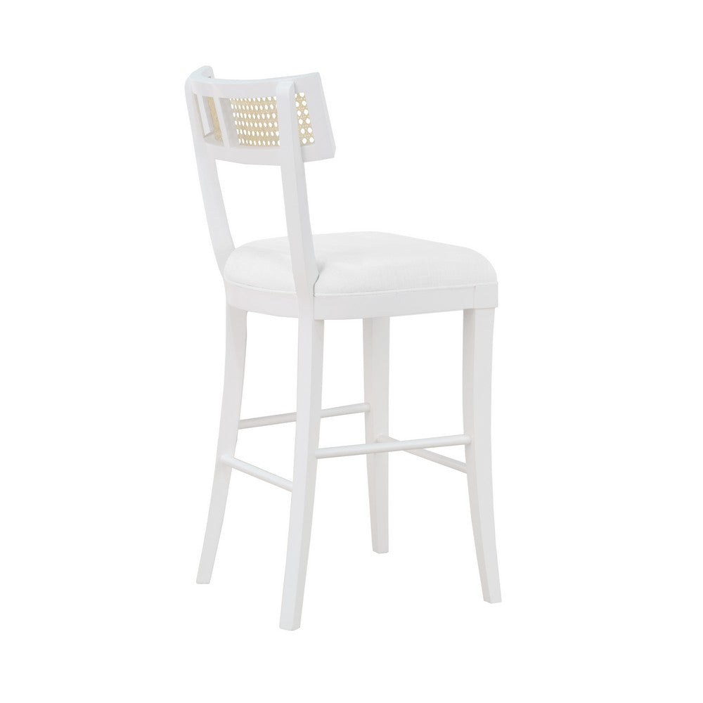 Worlds Away - Klismos Counter Stool With Cane Detail In Matte White Lacquer - BRITTA CS WH view 4