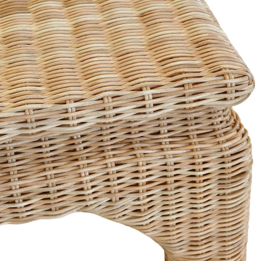 Worlds Away - Ming Style Coffee Table In Woven Rattan - GUINEVERE view 5